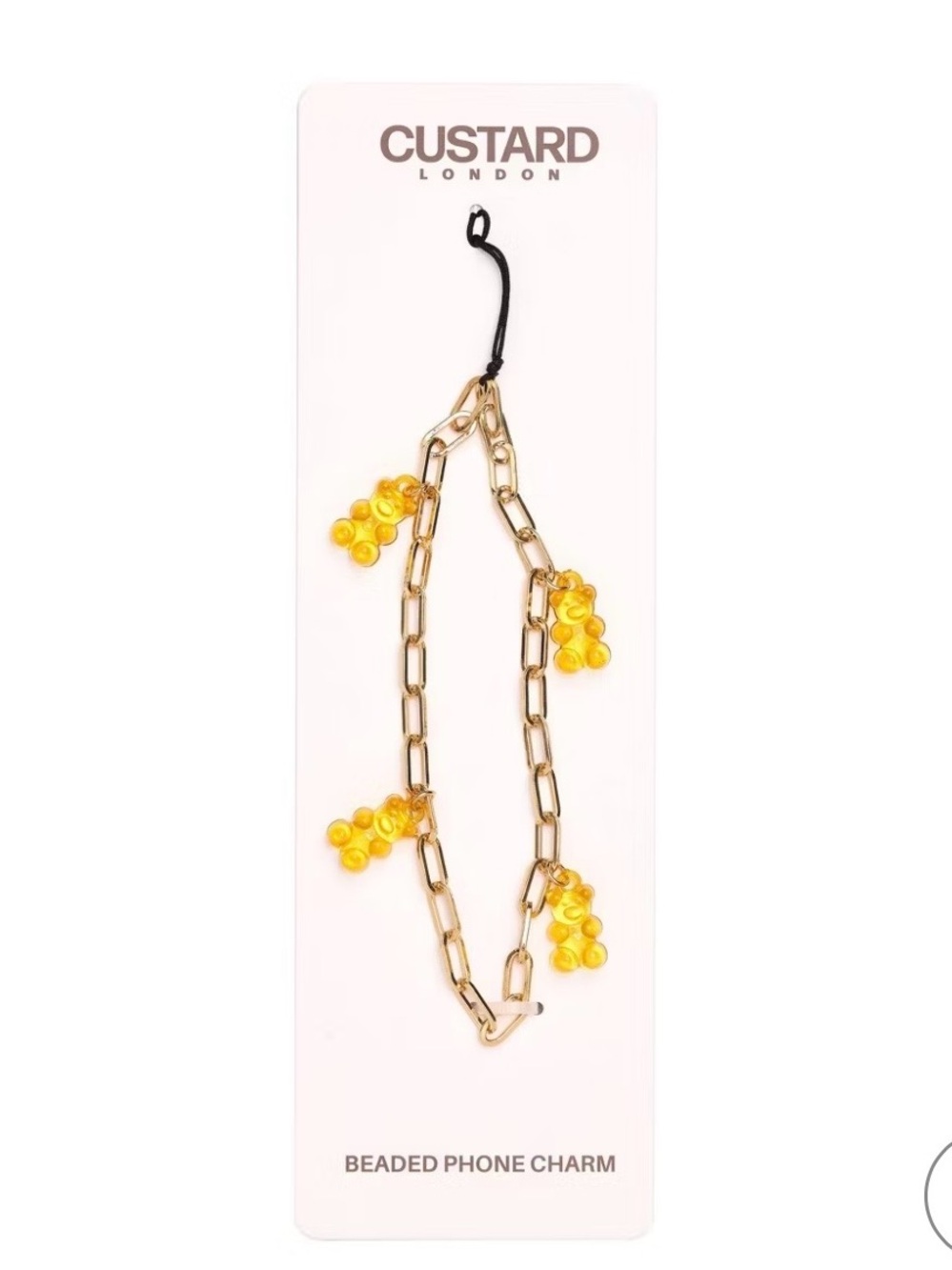 Skinnydip Gold Chain Gummy Bear Phone Wristlet Charm Bracelet Strap New
